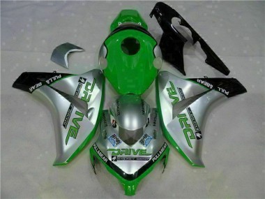 Discount 2008-2011 Green Silver Honda CBR1000RR Moto Fairings UK