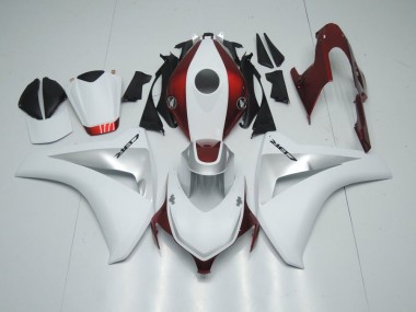 Discount 2008-2011 Candy Red White and Silver Honda CBR1000RR Motorcycle Fairing Kits UK