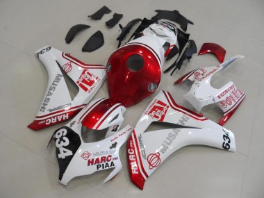 Discount 2008-2011 White Red HARC Pro PIAA 634 Honda CBR1000RR Motor Fairings UK