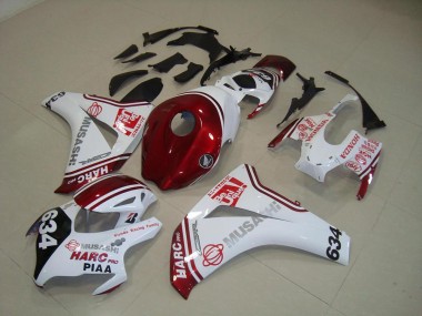 Discount 2008-2011 White Red HARC Pro PIAA 634 Honda CBR1000RR Motorcylce Fairings UK
