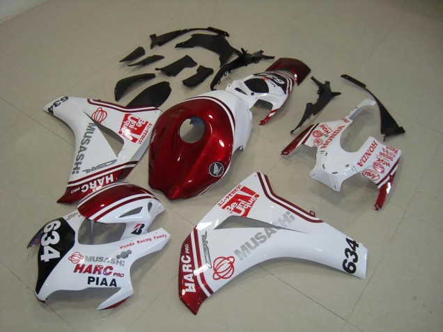 Discount 2008-2011 White Red HARC Pro PIAA 634 Honda CBR1000RR Motorcylce Fairings UK Discount 2008-2011 White Red HARC Pro PIAA 634 Honda CBR1000RR Motorcylce Fairings UK