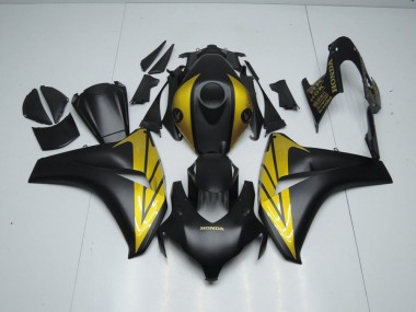 Discount 2008-2011 Matte Black and Gold Honda CBR1000RR Bike Fairings UK