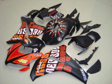 Discount 2008-2011 Rossi Matte Black Honda CBR1000RR Motorcycle Replacement Fairings UK