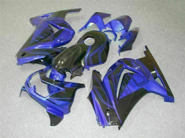 Discount 2008-2012 Black Blue Kawasaki EX250 Bike Fairing Kit UK