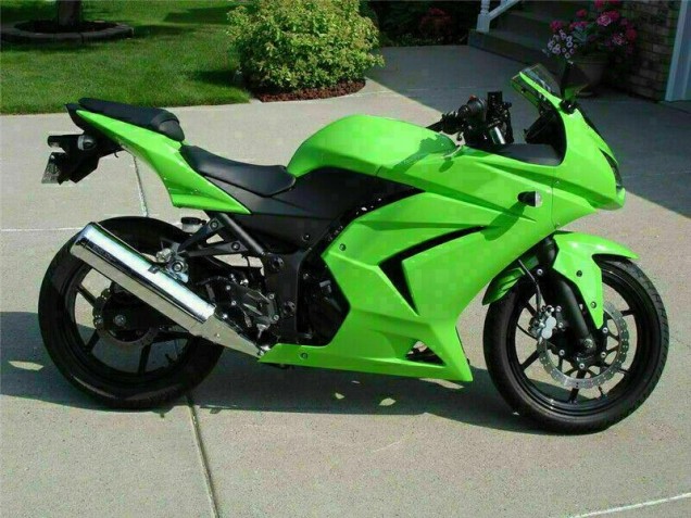 Discount 2008-2012 Green Kawasaki EX250 Motorcycle Fairings Kits UK Discount 2008-2012 Green Kawasaki EX250 Motorcycle Fairings Kits UK