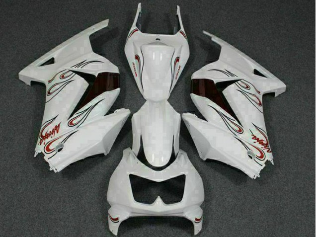 Discount 2008-2012 White Red Kawasaki EX250 Motorcylce Fairings UK Discount 2008-2012 White Red Kawasaki EX250 Motorcylce Fairings UK