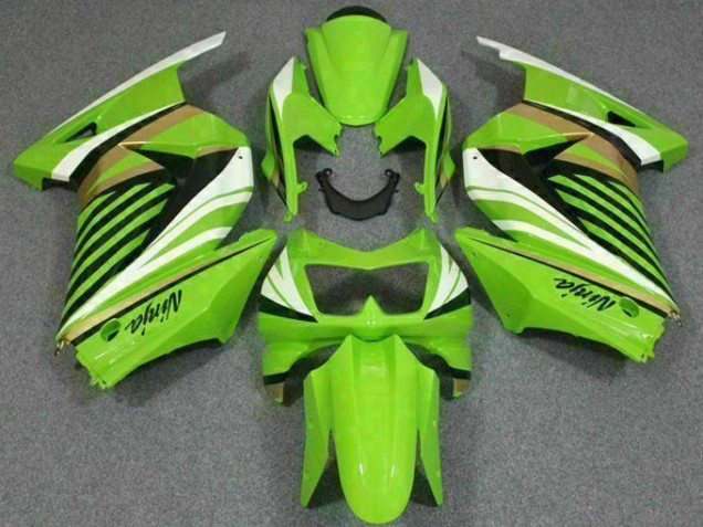 Discount 2008-2012 Green White Black Ninja Kawasaki EX250 Replacement Motorcycle Fairings UK Discount 2008-2012 Green White Black Ninja Kawasaki EX250 Replacement Motorcycle Fairings UK
