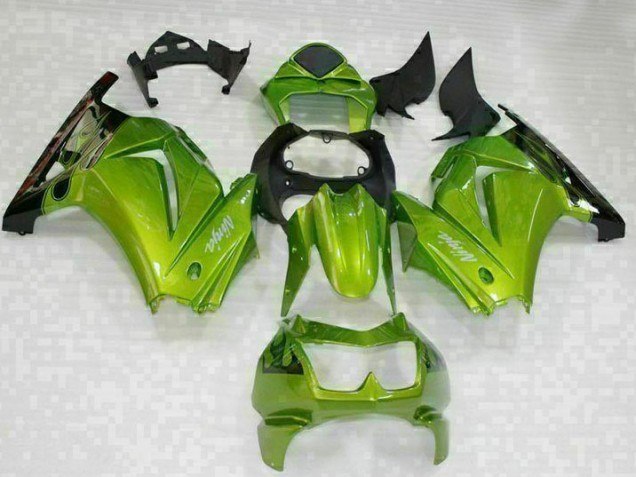 Discount 2008-2012 Green Black Kawasaki EX250 Motorcyle Fairings UK