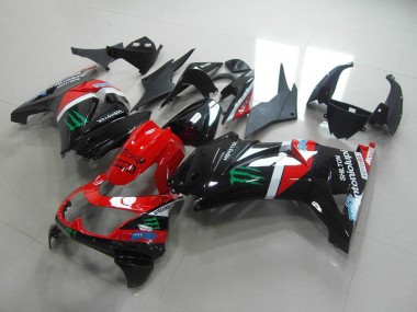 Discount 2008-2012 Red and Black Monster Kawasaki ZX250R Bike Fairings UK