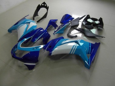 Discount 2008-2012 Light and Dark Blue Kawasaki ZX250R Bike Fairing Kit UK