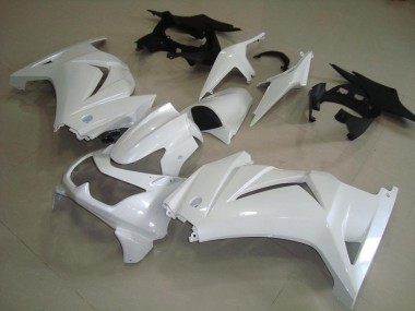 Discount 2008-2012 Pearl White Kawasaki ZX250R Motorcycle Fairings Kits UK