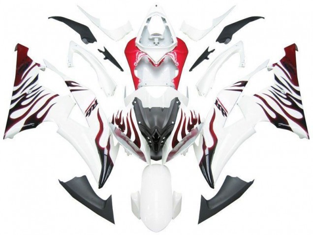Discount 2008-2016 White Red Flame R6 Yamaha YZF R6 Motorbike Fairing UK Discount 2008-2016 White Red Flame R6 Yamaha YZF R6 Motorbike Fairing UK