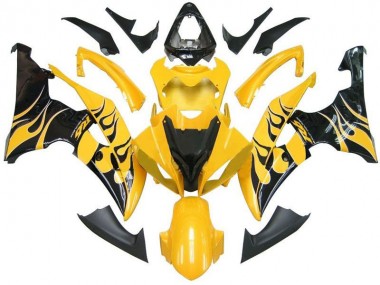 Discount 2008-2016 Yellow Black Flame R6 Yamaha YZF R6 Replacement Motorcycle Fairings UK