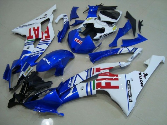 Discount 2008-2016 Blue White Red Fiat Yamaha YZF R6 Moto Fairings UK Discount 2008-2016 Blue White Red Fiat Yamaha YZF R6 Moto Fairings UK