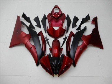 Discount 2008-2016 Red Black Yamaha YZF R6 Bike Fairing Kit UK