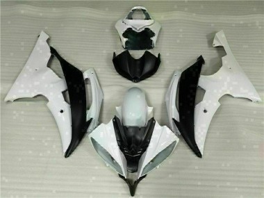 Discount 2008-2016 White Black Yamaha YZF R6 Motorcycle Fairings Kit UK