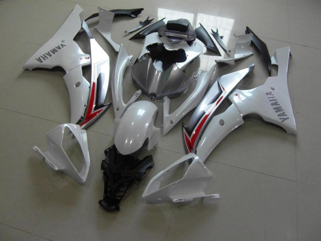 Discount 2008-2016 Pearl White Silver Yamaha YZF R6 Moto Fairings UK Discount 2008-2016 Pearl White Silver Yamaha YZF R6 Moto Fairings UK