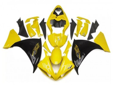 Discount 2009-2011 Yellow Black Yamaha YZF R1 Bike Fairings UK