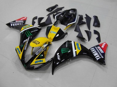 Discount 2009-2011 Yellow Black Monster Yamaha YZF R1 Motorcycle Fairing UK