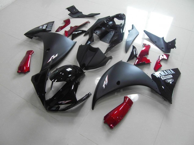Discount 2009-2011 Matte Black Red Yamaha YZF R1 Motorcycle Replacement Fairings UK Discount 2009-2011 Matte Black Red Yamaha YZF R1 Motorcycle Replacement Fairings UK