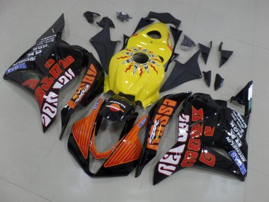 Discount 2009-2012 Yellow Rossi Race Honda CBR600RR Motorcycle Fairings Kits UK