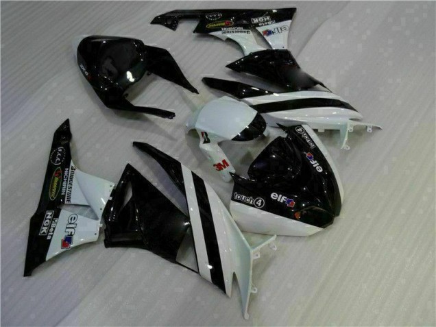 Discount 2009-2012 Black White 3M Touch4 Kawasaki ZX6R Motorcycle Fairing Kits UK Discount 2009-2012 Black White 3M Touch4 Kawasaki ZX6R Motorcycle Fairing Kits UK