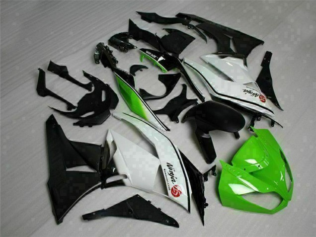 Discount 2009-2012 Green Black White 25 Kawasaki ZX6R Bike Fairings UK Discount 2009-2012 Green Black White 25 Kawasaki ZX6R Bike Fairings UK