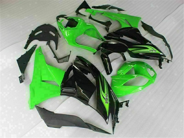 Discount 2009-2012 Green Black Kawasaki ZX6R Motorbike Fairing UK