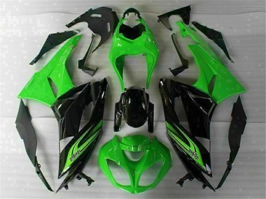 Discount 2009-2012 Green Black Kawasaki ZX6R Motorbike Fairing UK