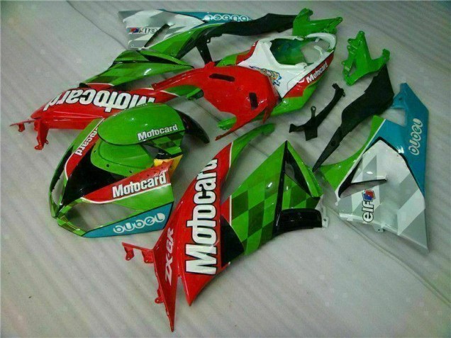 Discount 2009-2012 Red Green Motocard Kawasaki ZX6R Replacement Motorcycle Fairings UK Discount 2009-2012 Red Green Motocard Kawasaki ZX6R Replacement Motorcycle Fairings UK