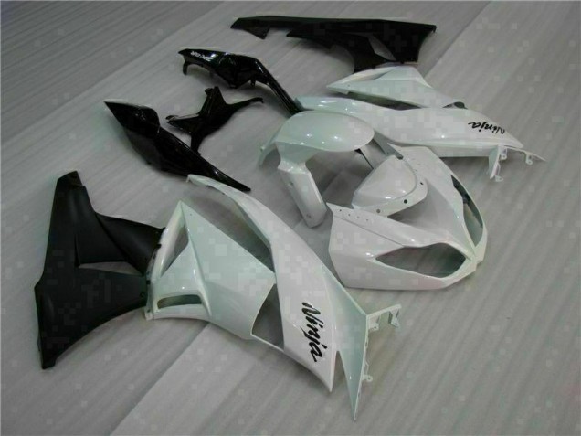 Discount 2009-2012 White Black Kawasaki ZX6R Motorcycle Fairings Kits UK Discount 2009-2012 White Black Kawasaki ZX6R Motorcycle Fairings Kits UK