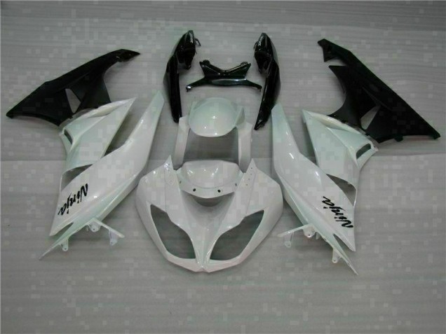 Discount 2009-2012 White Black Kawasaki ZX6R Motorcycle Fairings Kits UK Discount 2009-2012 White Black Kawasaki ZX6R Motorcycle Fairings Kits UK