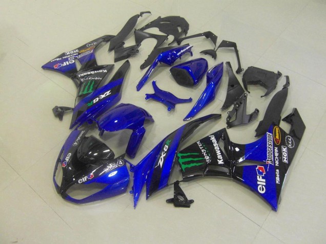 Discount 2009-2012 Blue Monster Kawasaki ZX6R Bike Fairing Kit UK Discount 2009-2012 Blue Monster Kawasaki ZX6R Bike Fairing Kit UK