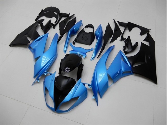 Discount 2009-2012 Blue Black Kawasaki ZX6R Motorcycle Fairing Kit UK