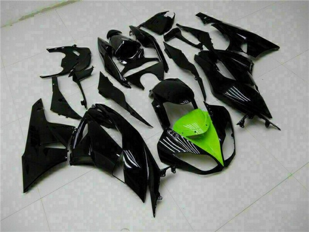 Discount 2009-2012 Black Green Kawasaki ZX6R Moto Fairings UK Discount 2009-2012 Black Green Kawasaki ZX6R Moto Fairings UK