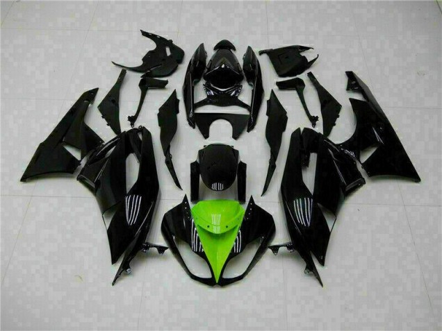 Discount 2009-2012 Black Green Kawasaki ZX6R Moto Fairings UK Discount 2009-2012 Black Green Kawasaki ZX6R Moto Fairings UK