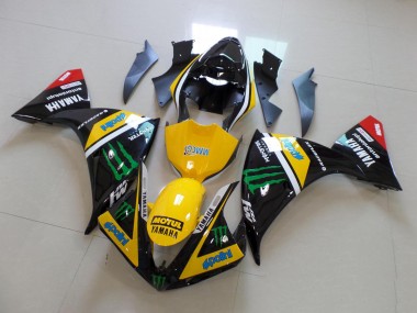 Discount 2012-2014 Yellow Black Monster Yamaha YZF R1 Replacement Fairings UK