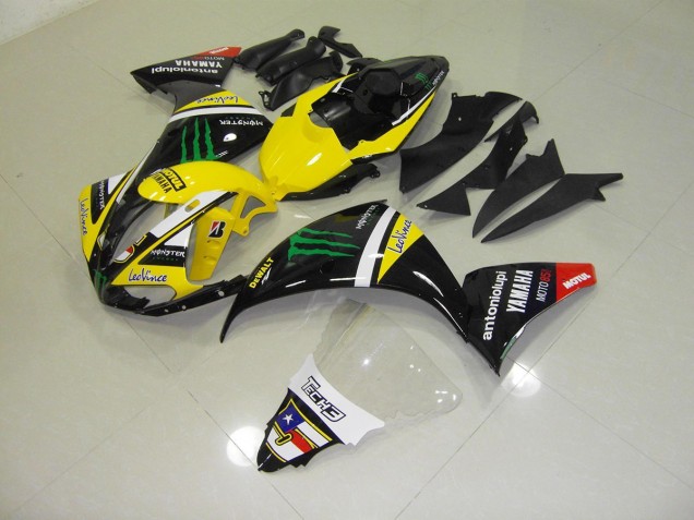 Discount 2012-2014 Yellow Monster Yamaha YZF R1 Motorcycle Fairings Kit UK Discount 2012-2014 Yellow Monster Yamaha YZF R1 Motorcycle Fairings Kit UK