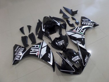 Discount 2012-2014 Black White Fiat Yamaha YZF R1 Motorcycle Fairings UK