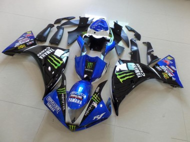 Discount 2012-2014 Blue Black Monster Yamaha YZF R1 Motorbike Fairing UK