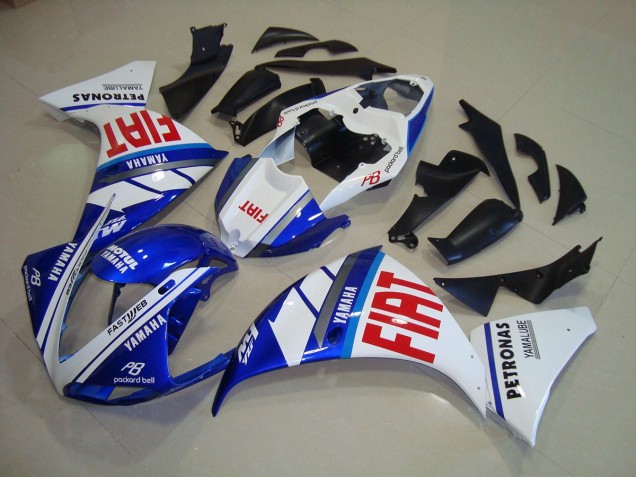 Discount 2012-2014 Blue White Fiat Yamaha YZF R1 Bike Fairings UK Discount 2012-2014 Blue White Fiat Yamaha YZF R1 Bike Fairings UK