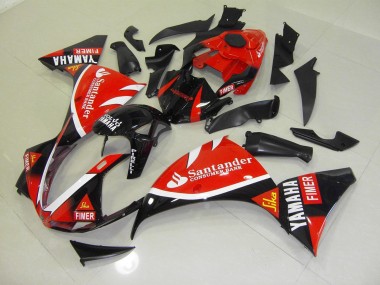 Discount 2012-2014 Red Black Santander Yamaha YZF R1 Motorbike Fairing Kits UK