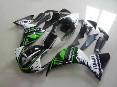 Discount 2012-2014 White Green Monster Yamaha YZF R1 Moto Fairings UK