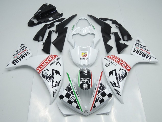 Discount 2012-2014 White Black Abrath Yamaha YZF R1 Motorcycle Replacement Fairings UK Discount 2012-2014 White Black Abrath Yamaha YZF R1 Motorcycle Replacement Fairings UK