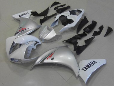 Discount 2012-2014 White Silver Yamaha YZF R1 Motorcycle Fairings UK