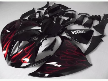 Discount 2012-2014 Red Black Flame Yamaha YZF R1 Motorcycle Fairing Kits UK