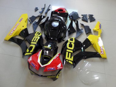Discount 2013-2021 Yellow Black Geico Honda CBR600RR Motorcyle Fairings UK