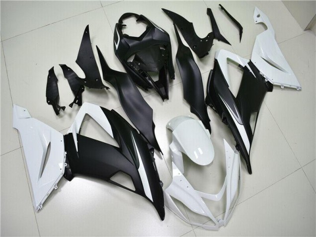 Discount 2013-2018 White Black Kawasaki ZX6R Motorbike Fairings UK Discount 2013-2018 White Black Kawasaki ZX6R Motorbike Fairings UK