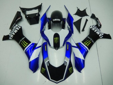 Discount 2015-2019 Black Blue Monster Yamaha YZF R1 Moto Fairings UK