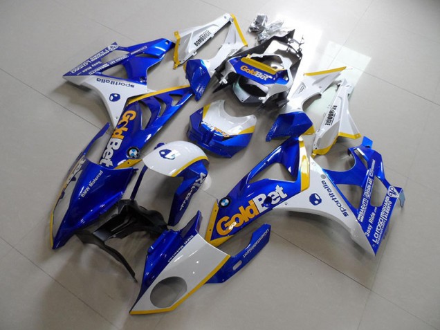 Discount 2009-2014 Blue White GoldBet BMW S1000RR Motorcycle Fairings Kit UK Discount 2009-2014 Blue White GoldBet BMW S1000RR Motorcycle Fairings Kit UK